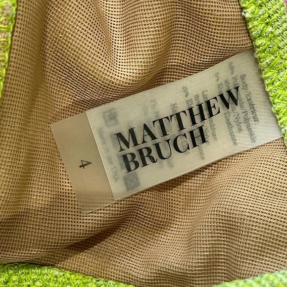 Mathew Bruch  Lime Green Bikini Top - Picture 2 of 3